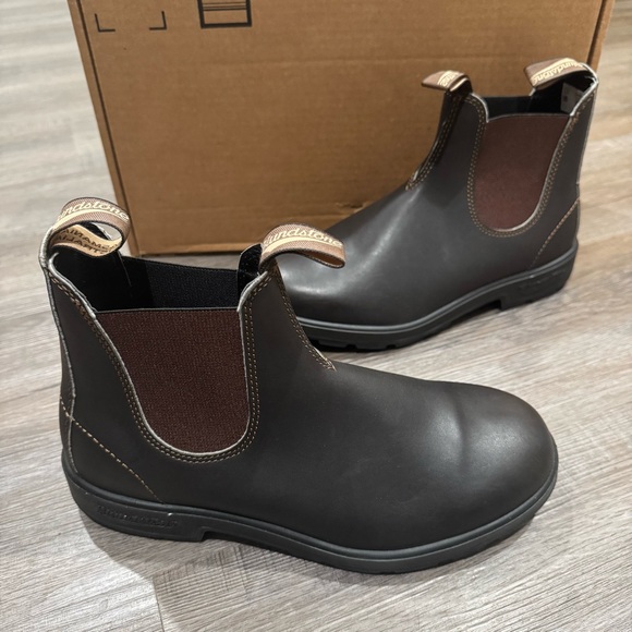Blundstone BL 500 Stout Brown Leather Chelsea Boots - Picture 1 of 9